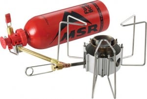 the MSR DragonFly multi fuel camping stove