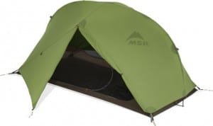 The MSR Carbon Reflex, a superb and lightweight tent.
